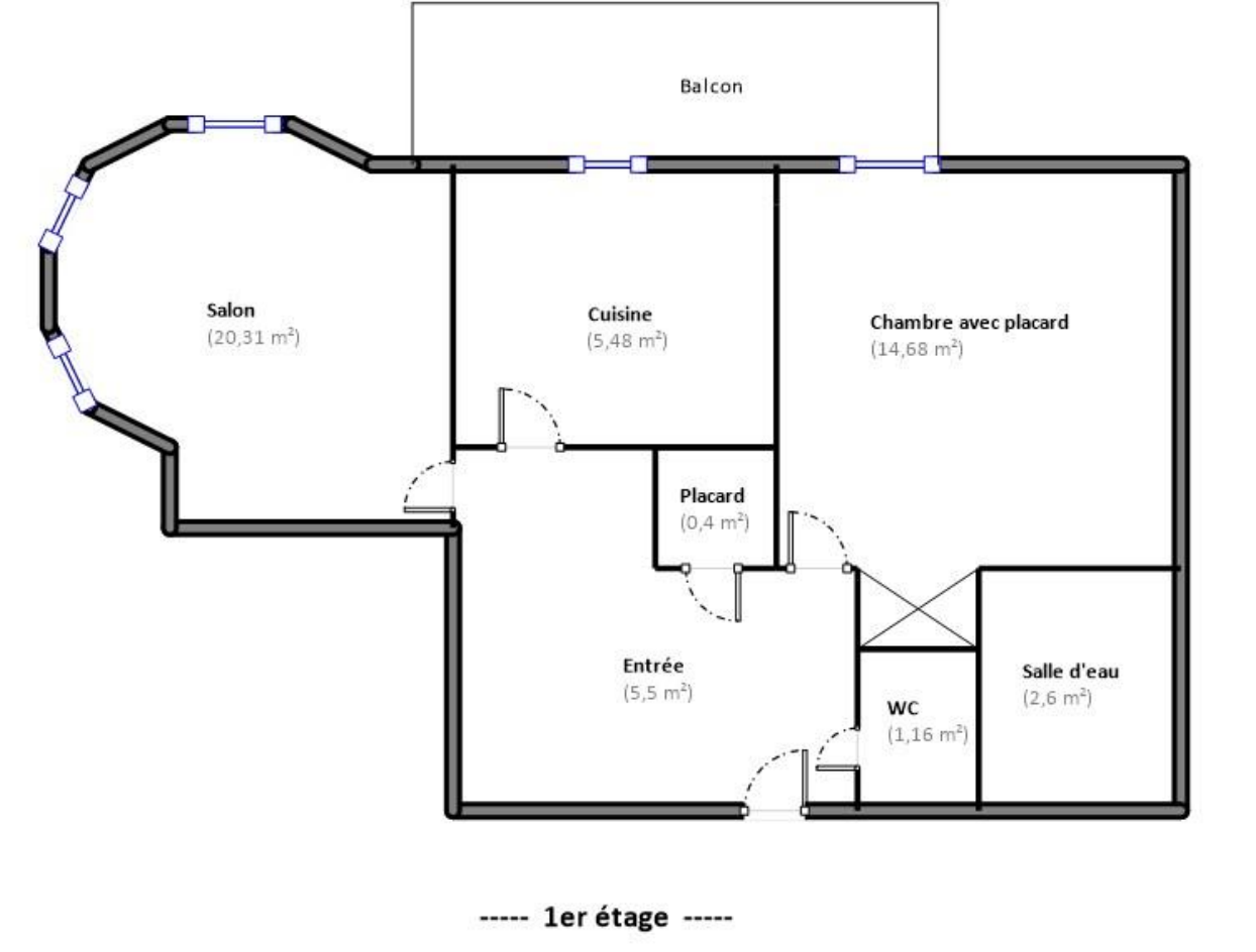 apartment 2 Rooms for sale on PORNIC (44210)